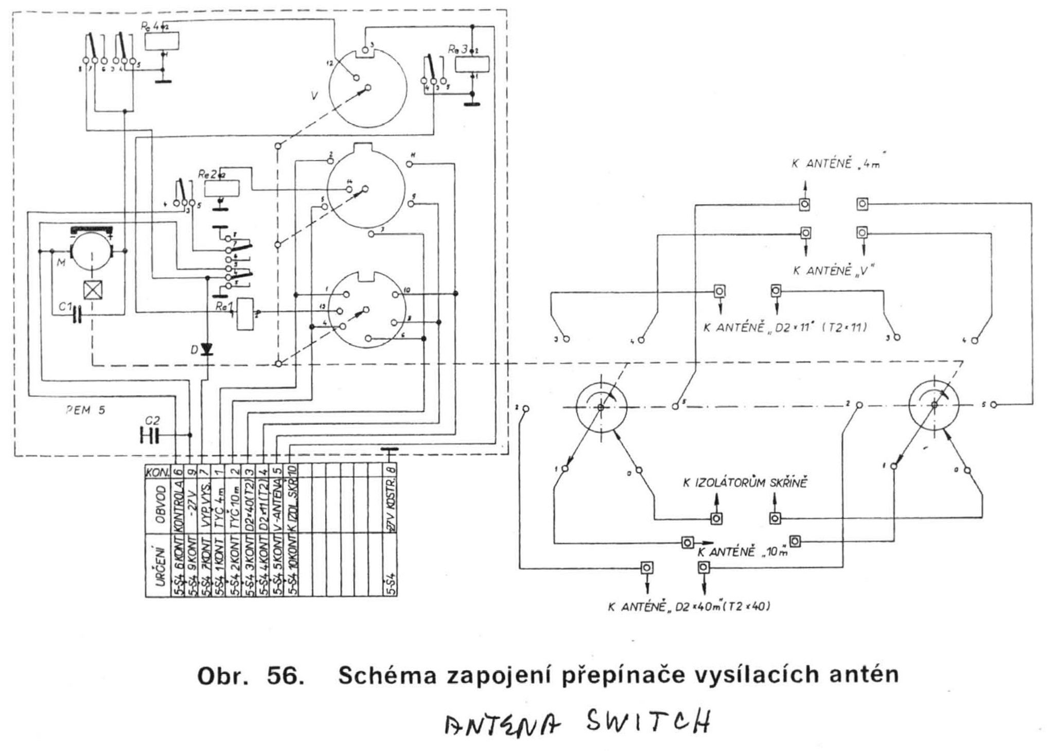 Схема коммутатор передающих антенн р 140