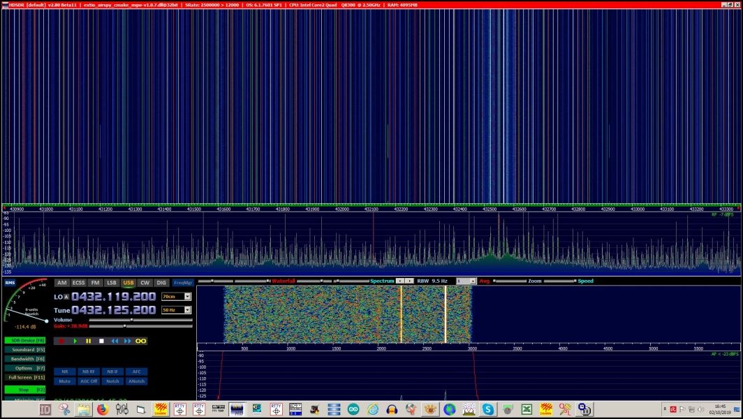 QO100 Geo Sat RX eval